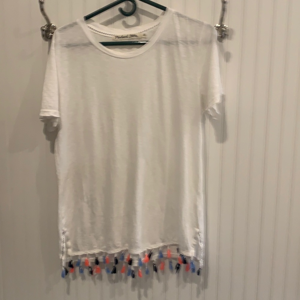 NWOT Michael Stars darling tassel hem tee!